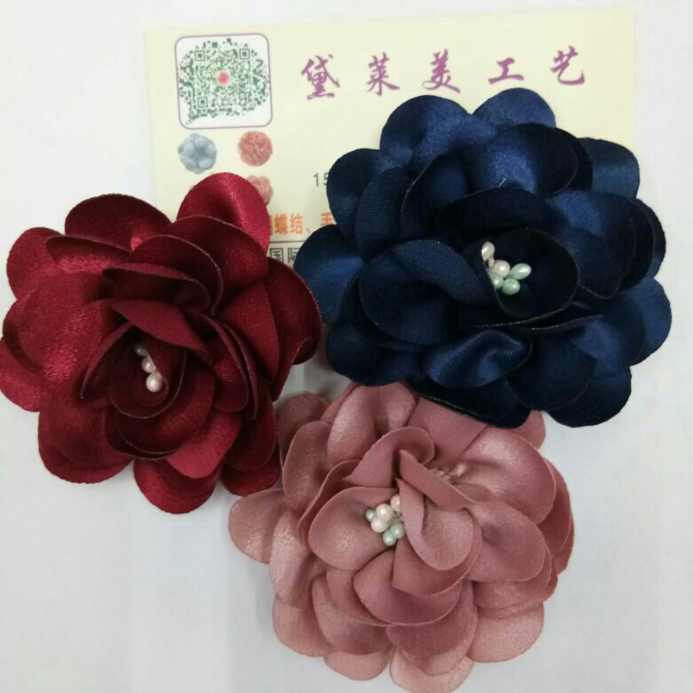 Hat Flower Shoe Ornament Cloth Flowers Corsage Korean Style Flower Handmade Flowers Bow