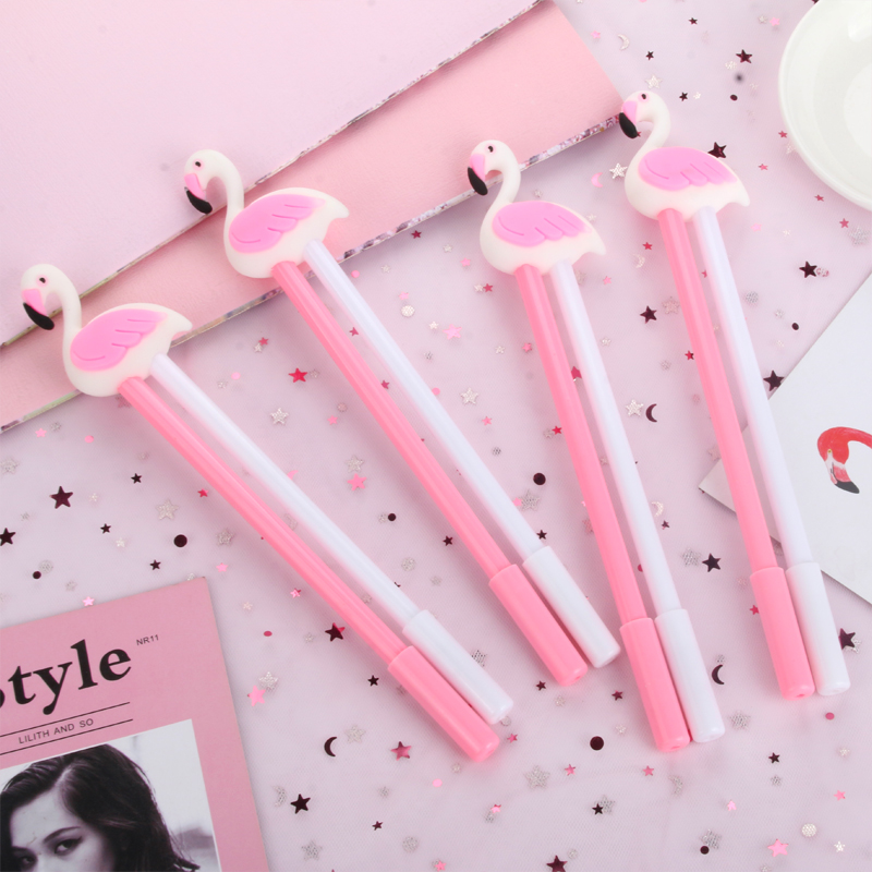 Creative New Creative Flamingo Swan Lazy One-Piece Free Copy Pen Cute Student Stationery Cartoon Students&#039; Supplies