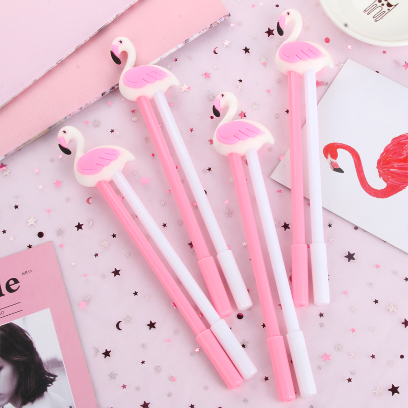 Creative New Creative Flamingo Swan Lazy One-Piece Free Copy Pen Cute Student Stationery Cartoon Students&#039; Supplies
