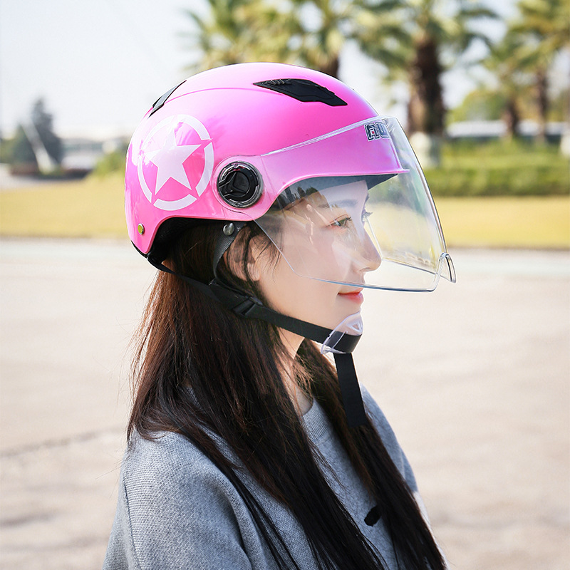 Awn FOMA Helmet Harley Summer Men's and Women's Helmet Electric Bicycle Helmet Battery Car Factory Direct Supply One Piece Dropshipping