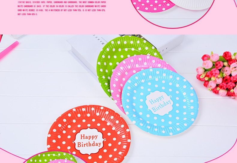 Birthday Party Supplies 7-Inch 9-Inch Polka Dot Paper Pallet Korean Style Polka Dot Cake Plate Party Disposable Barbecue Plate Birthday Party Supplies 7-Inch 9-Inch Polka Dot Paper Pallet Korean Style Polka Dot Cake Plate Party Disposable Barbecue Plate