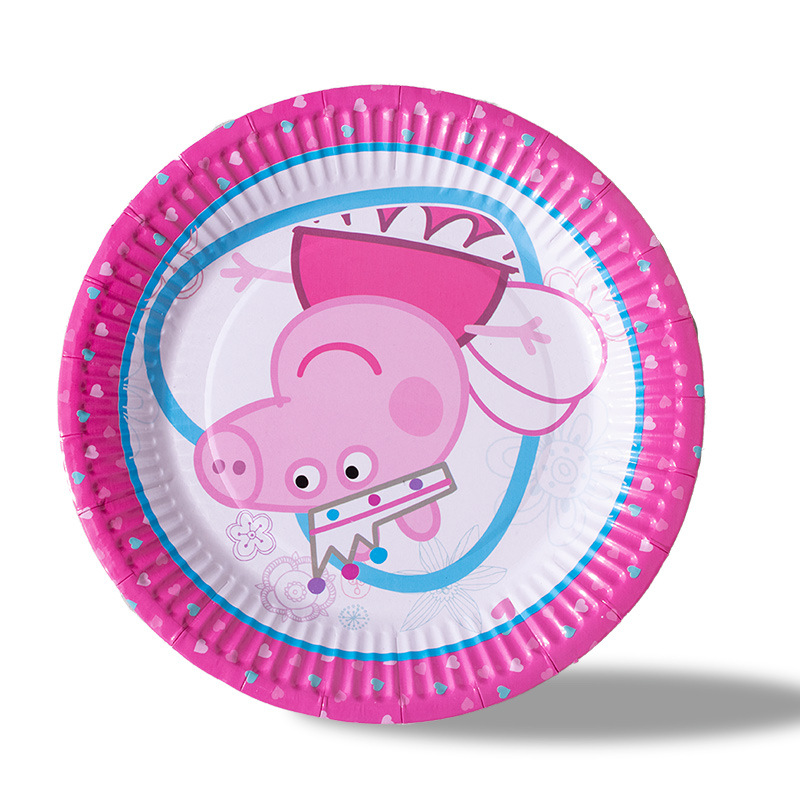 Party Supplies Colorful Cartoon Plate Birthday Party Handmade Plate Multi-Purpose Multimodal Paper Pallet Paper Plate