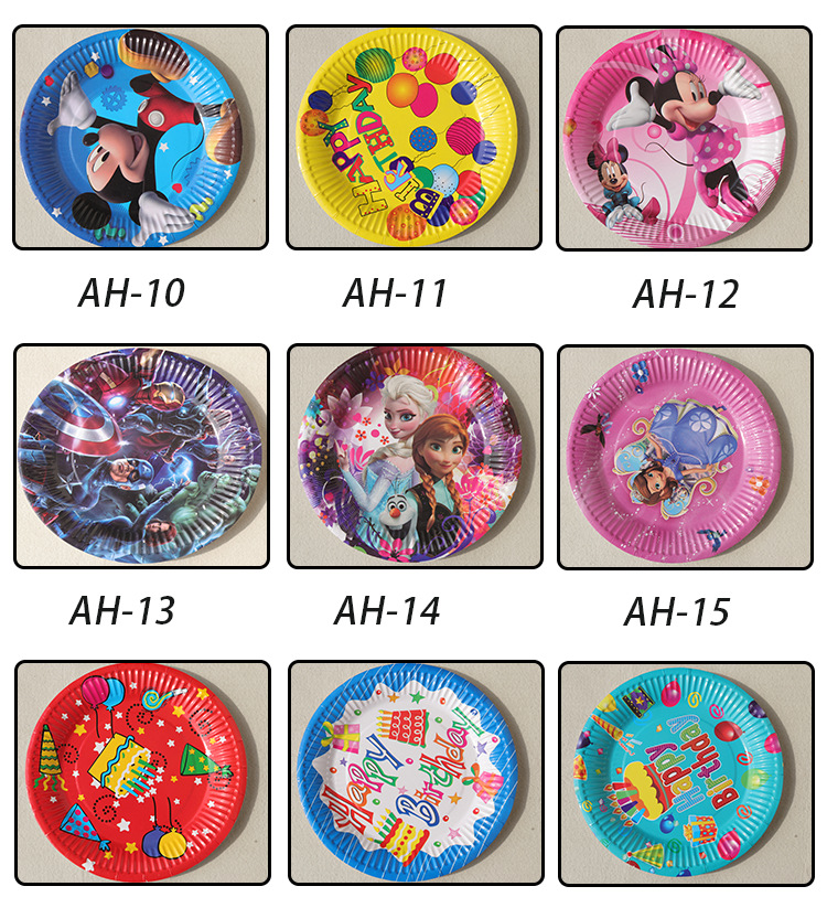 Party Supplies Colorful Cartoon Plate Birthday Party Handmade Plate Multi-Purpose Multimodal Paper Pallet Paper Plate Party Supplies Colorful Cartoon Plate Birthday Party Handmade Plate Multi-Purpose Multimodal Paper Pallet Paper Plate