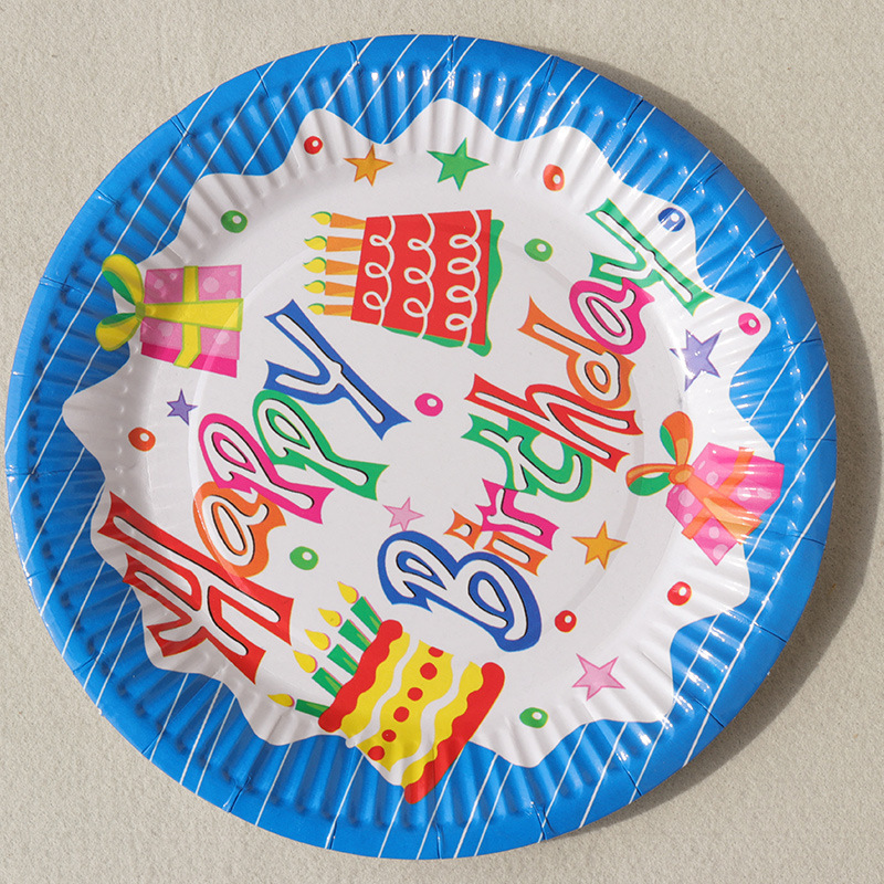 Party Supplies Colorful Cartoon Plate Birthday Party Handmade Plate Multi-Purpose Multimodal Paper Pallet Paper Plate