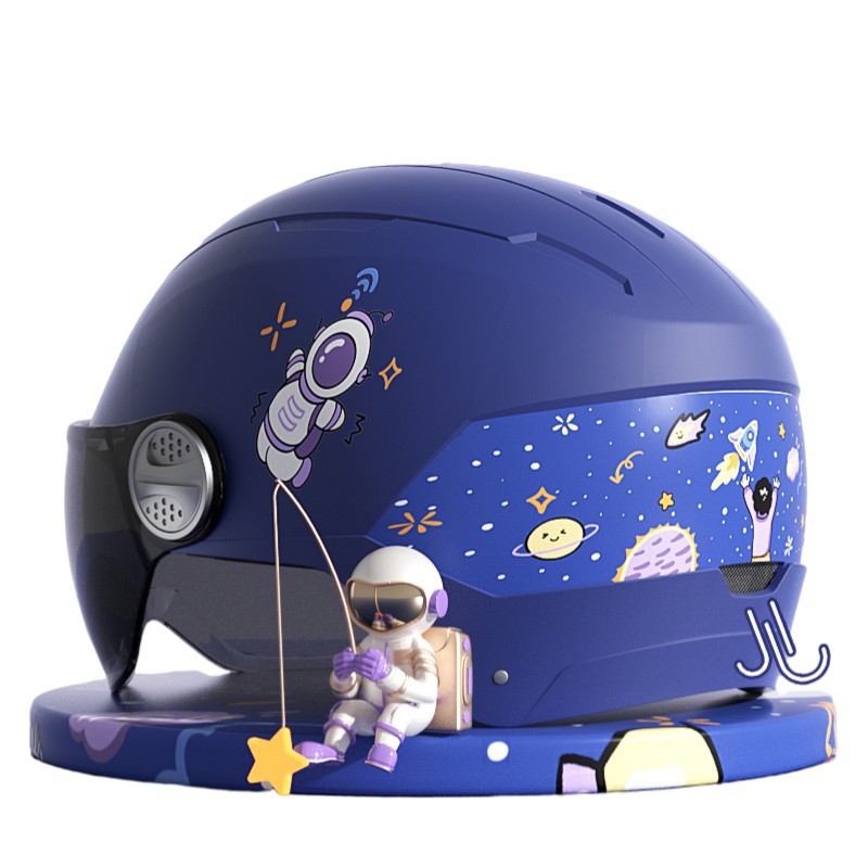 3C Certified New Children&#039;s Helmet Electric Bicycle Helmet Motorcycle Helmet Cartoon Half Helmet Summer Helmet Four Seasons