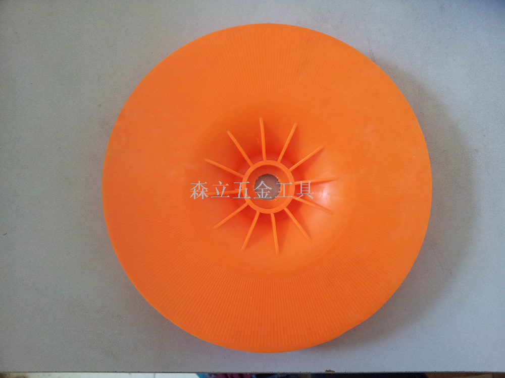 Polishing Disc for plastic 125-180, steel paper tray, Orange plastic plate, with chip hanging card packaging