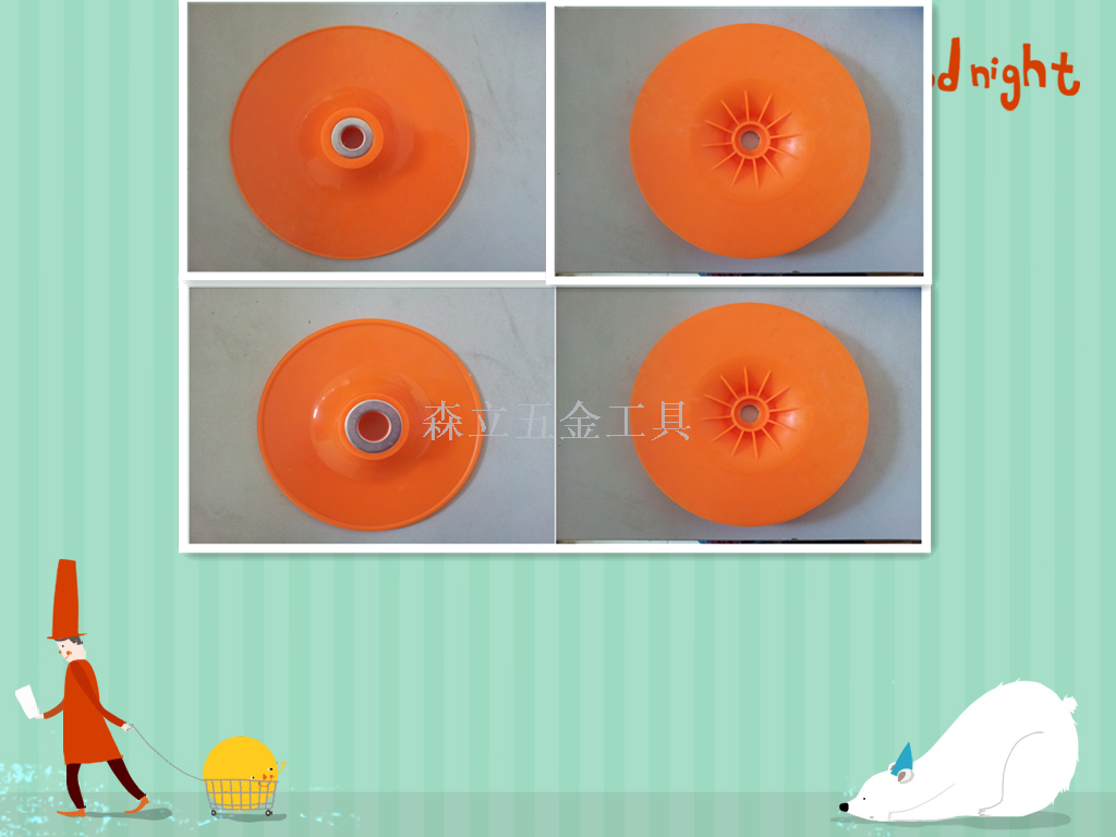 Polishing Disc for plastic 125-180, steel paper tray, Orange plastic plate, with chip hanging card packaging Polishing Disc for plastic 125-180, steel paper tray, Orange plastic plate, with chip hanging card packaging
