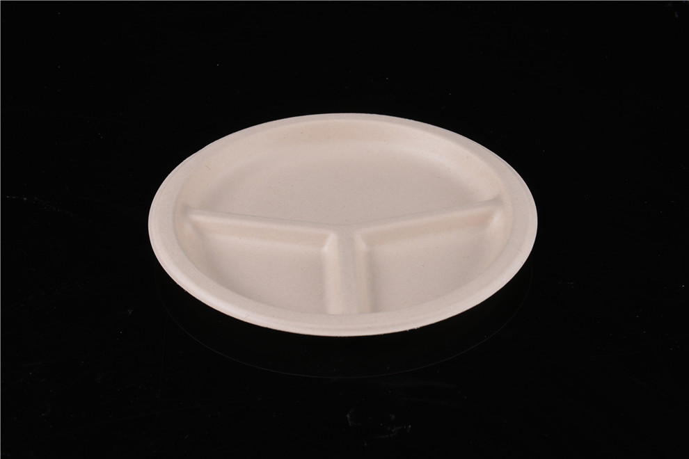 Disposable Grid Plate Outdoor Barbecue Fruit Plate Degradable Environmentally Friendly Plate Thickened Paper Pallet Sampling Plate Fruit Plate
