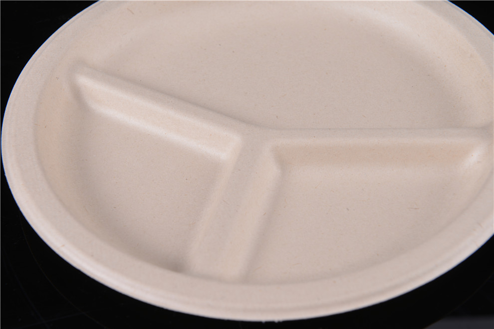 Disposable Grid Plate Outdoor Barbecue Fruit Plate Degradable Environmentally Friendly Plate Thickened Paper Pallet Sampling Plate Fruit Plate