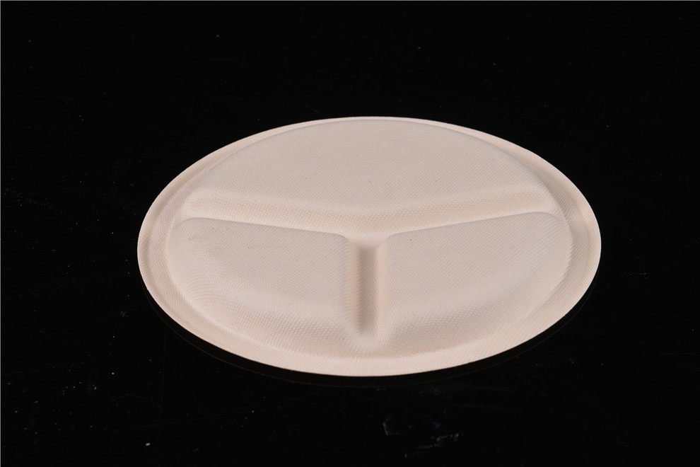 Disposable Grid Plate Outdoor Barbecue Fruit Plate Degradable Environmentally Friendly Plate Thickened Paper Pallet Sampling Plate Fruit Plate