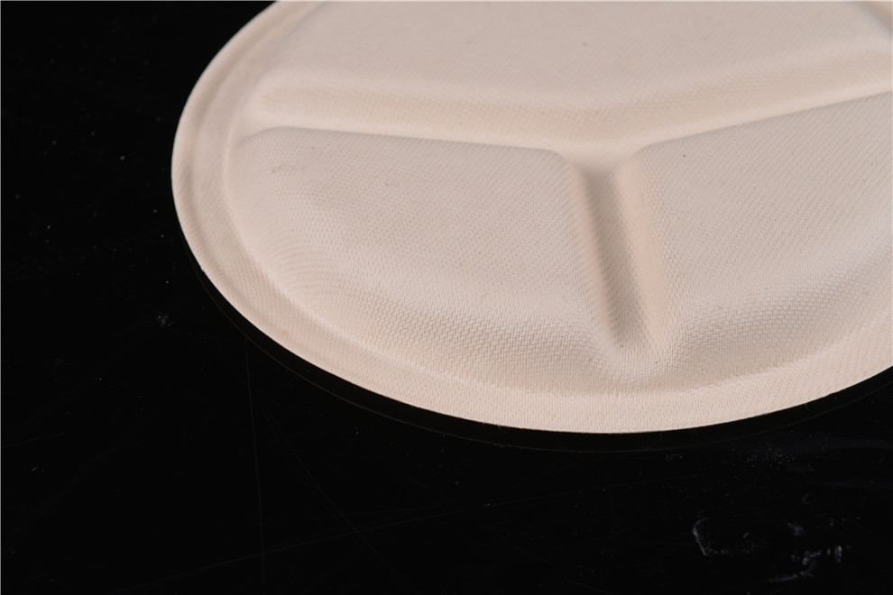 Disposable Grid Plate Outdoor Barbecue Fruit Plate Degradable Environmentally Friendly Plate Thickened Paper Pallet Sampling Plate Fruit Plate