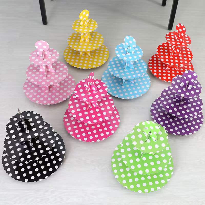 Three-Layer Birthday Cake Stand Birthday Party Cake Stand Dim Sum Plate Cake Plate Paper Cup Tray Three-Layer Birthday Cake Stand Birthday Party Cake Stand Dim Sum Plate Cake Plate Paper Cup Tray