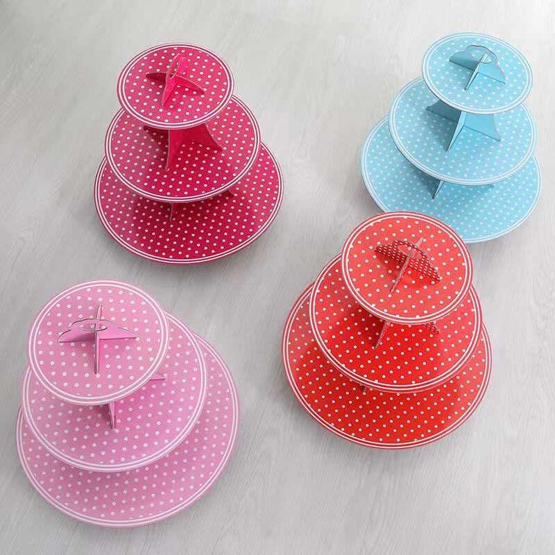 Three-Layer Birthday Cake Stand Birthday Party Cake Stand Dim Sum Plate Cake Plate Paper Cup Tray Three-Layer Birthday Cake Stand Birthday Party Cake Stand Dim Sum Plate Cake Plate Paper Cup Tray