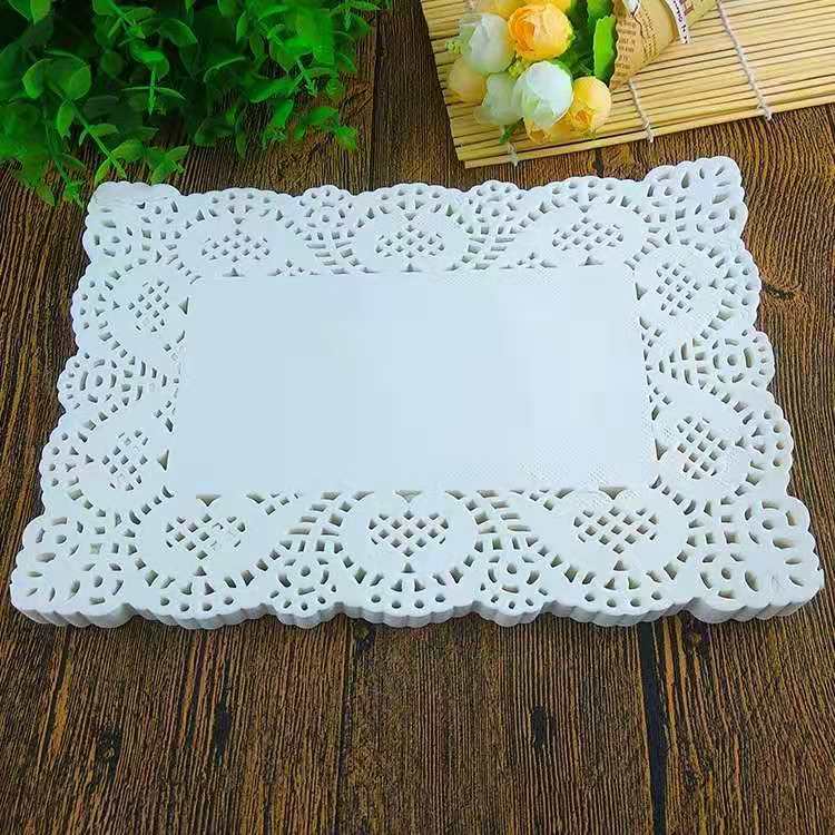 Flower base paper Mat plate lace Pad Paper oil absorption pad paper cake pad rectangular Flower base paper Flower base paper Mat plate lace Pad Paper oil absorption pad paper cake pad rectangular Flower base paper