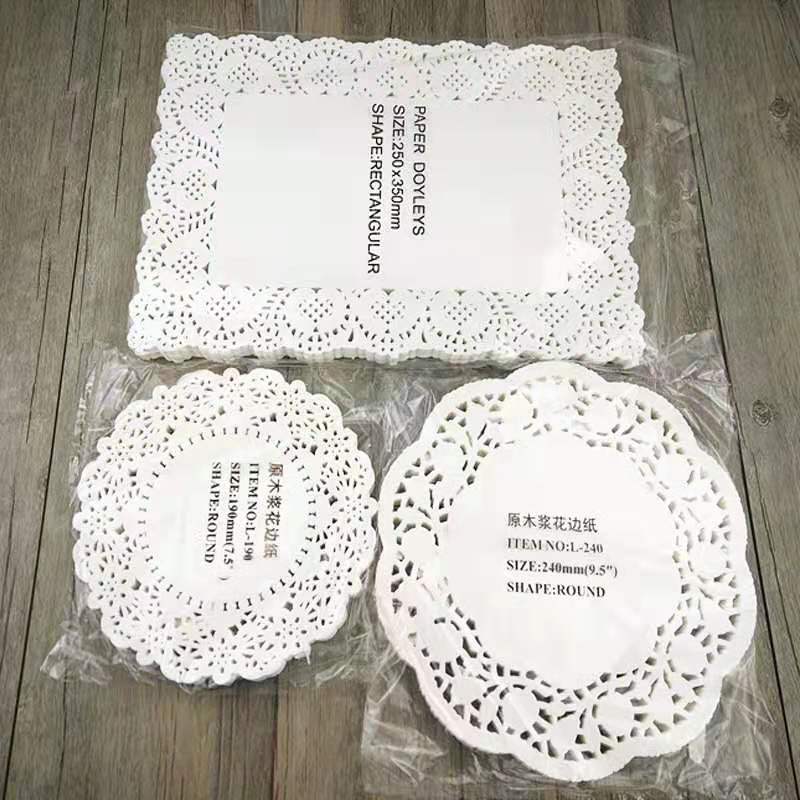 Flower base paper Mat plate lace Pad Paper oil absorption pad paper cake pad rectangular Flower base paper Flower base paper Mat plate lace Pad Paper oil absorption pad paper cake pad rectangular Flower base paper