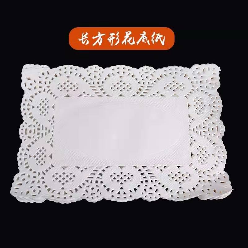 Flower base paper Mat plate lace Pad Paper oil absorption pad paper cake pad rectangular Flower base paper Flower base paper Mat plate lace Pad Paper oil absorption pad paper cake pad rectangular Flower base paper