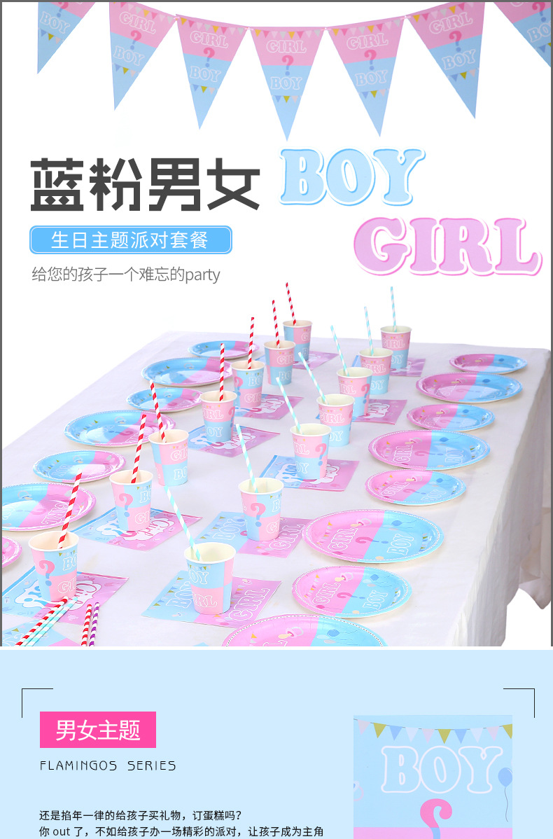 Amazon New Gender Reveal Party Suit Birthday Supplies Decoration Disposable Paper Plate Paper Cup Manufacturer Amazon New Gender Reveal Party Suit Birthday Supplies Decoration Disposable Paper Plate Paper Cup Manufacturer