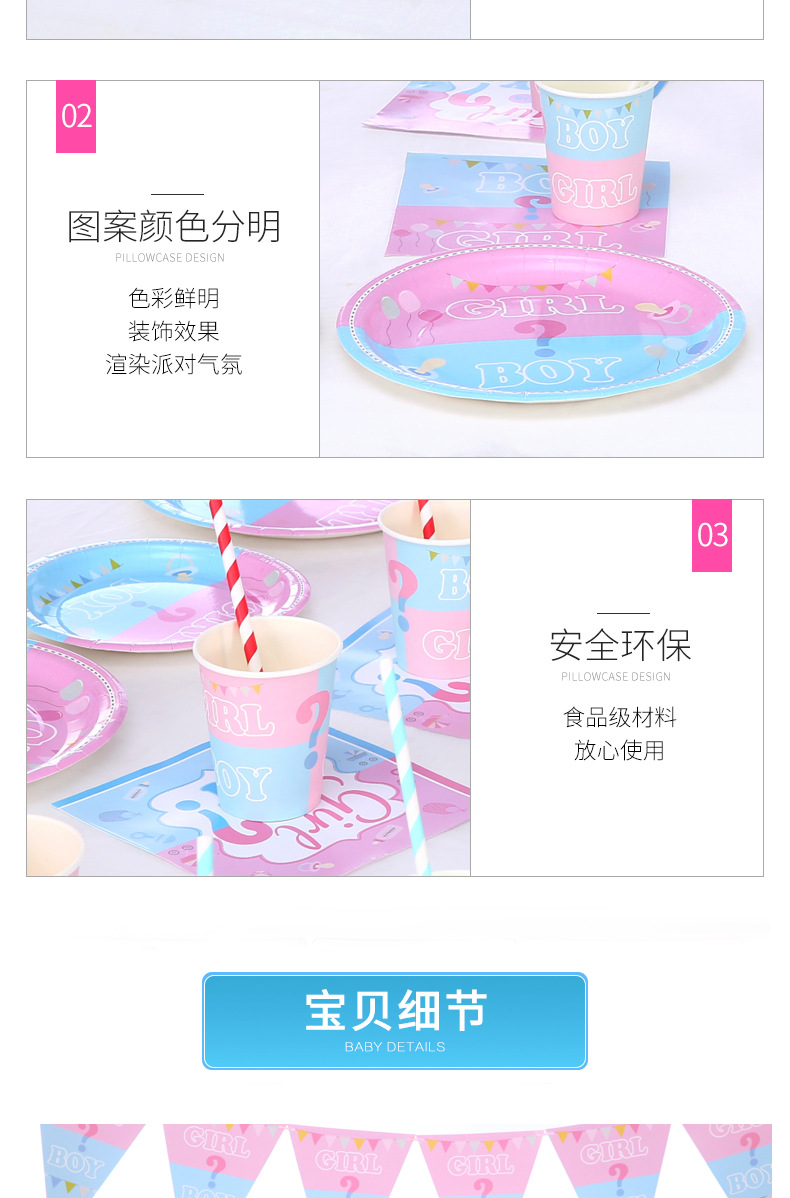 Amazon New Gender Reveal Party Suit Birthday Supplies Decoration Disposable Paper Plate Paper Cup Manufacturer Amazon New Gender Reveal Party Suit Birthday Supplies Decoration Disposable Paper Plate Paper Cup Manufacturer