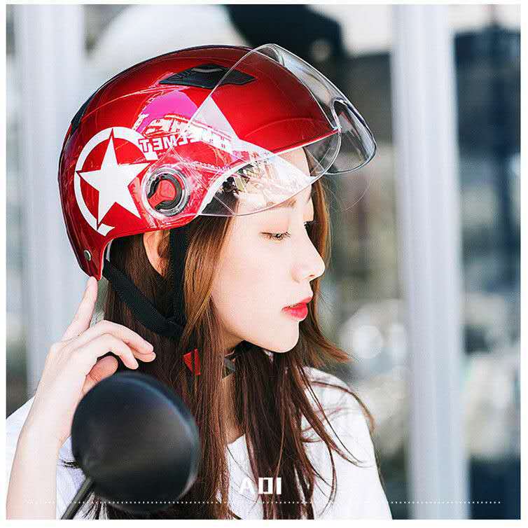 Harley Helmet Riding Helmet Men and Women Electric Bicycle Helmet Battery Car Helmet Winter Helmet Bicycle Safety Helmet