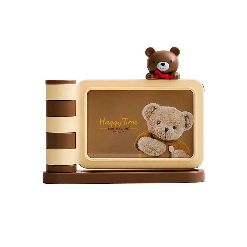 Children&#039;s Photo Frame Haotao Photo Frame HT-TF2308 Bear Pen Holder 6-Inch (2 Colors)