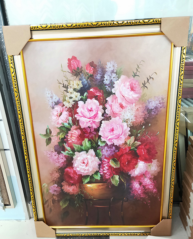 Export Oil Painting Flower Decorative Painting Wholesale Custom Factory Direct Sale Photo Frame