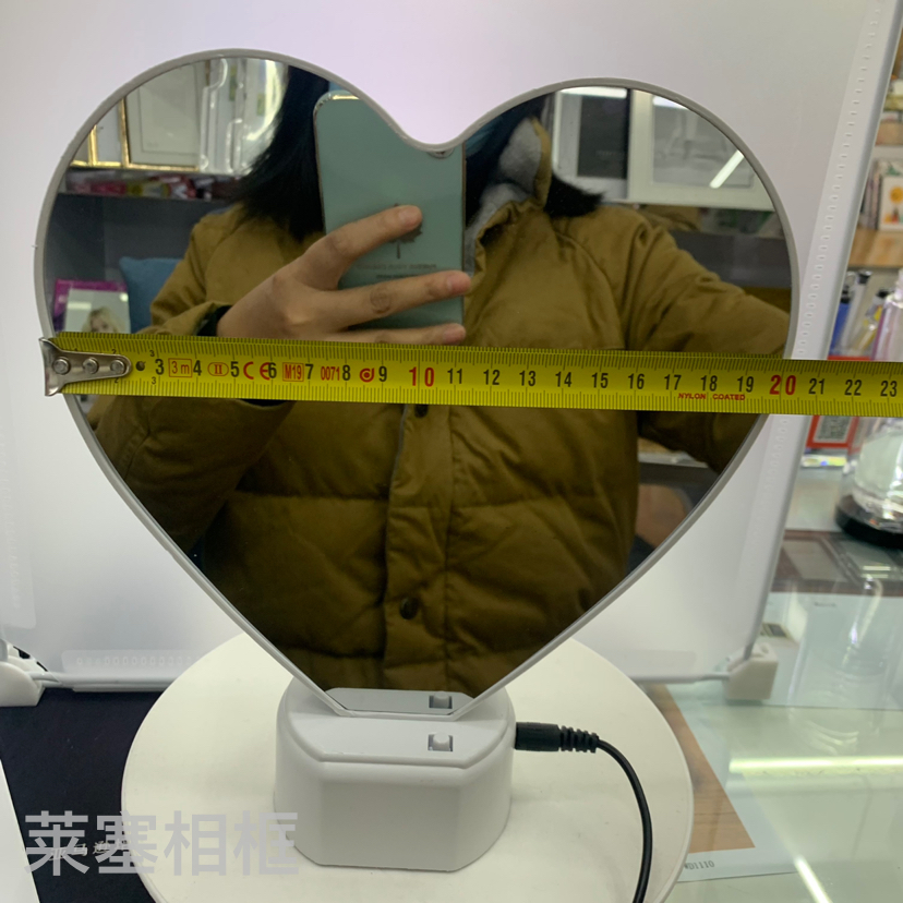 Peach Heart Shape with LED Creative Decoration Crafts Home Decoration Living Room Bedroom Photo Magic Mirror Photo Frame