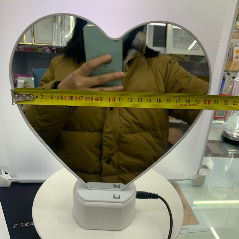 Peach Heart Shape with LED Creative Decoration Crafts Home Decoration Living Room Bedroom Photo Magic Mirror Photo Frame