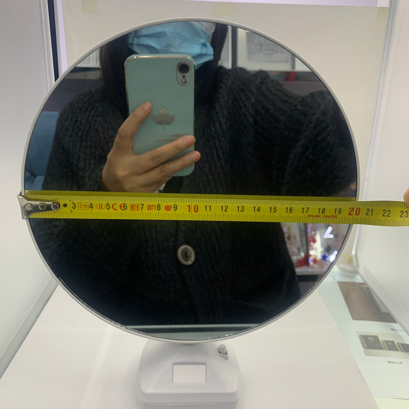 Large round Mirror LED Light Rotating Decoration Creative Crafts Plastic Living Room Bedroom Photo Magic Mirror Photo Frame