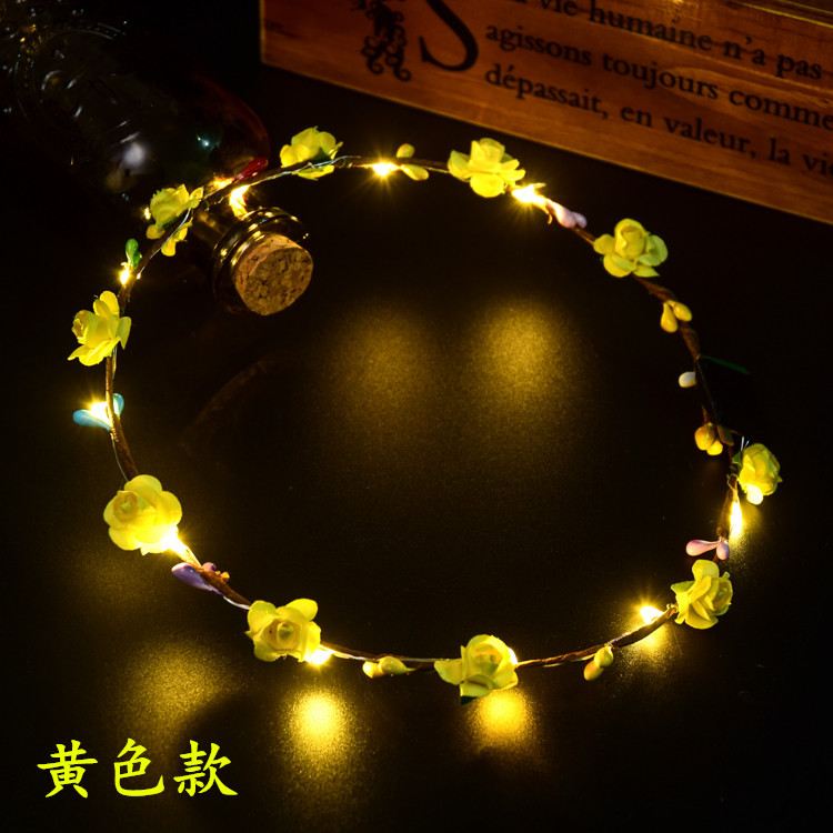KoreanStyle Rattan Strip Headdress Flower Tourist Attractions Hot Selling Hair Accessories Headband Night Market Batch