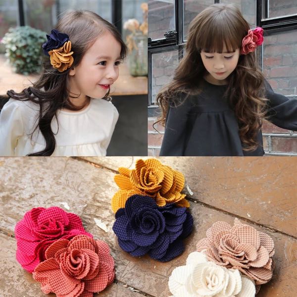 2017 new European version of the little girl baby girl hairpin headdress flower flowers edge clip son