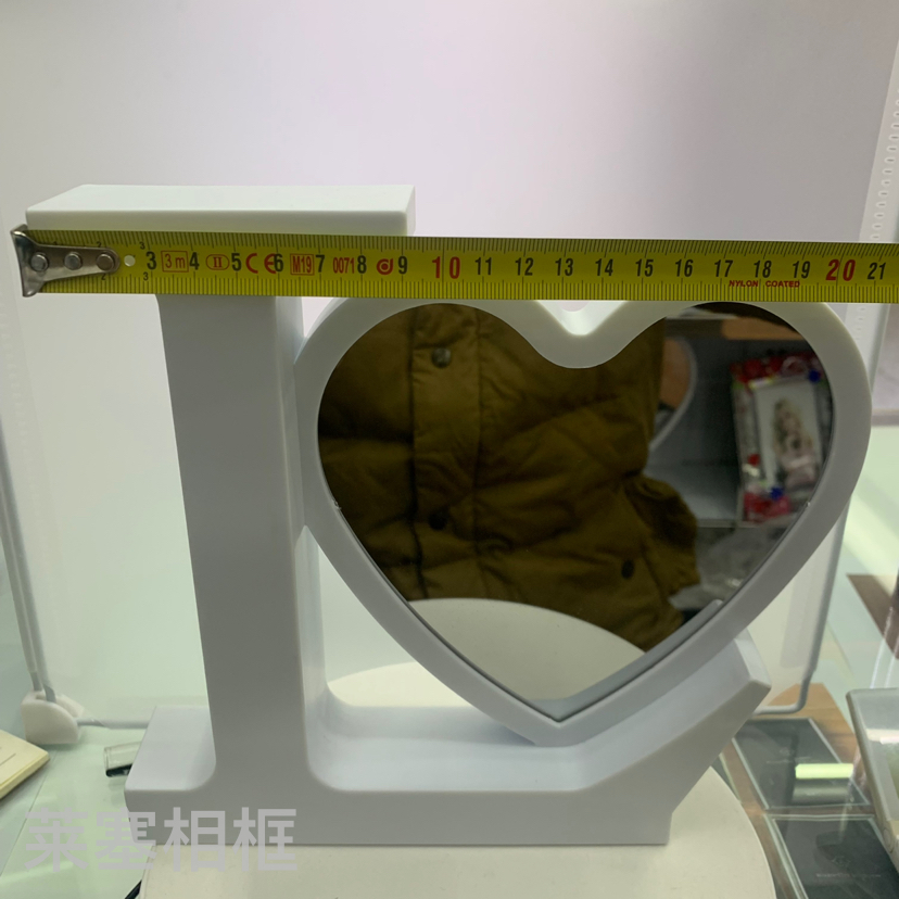 Love Heart with LED Light Creative Decoration Crafts Home Decorative Gift Photo Living Room Bedroom Magic Mirror Photo Frame