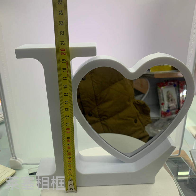 Love Heart with LED Light Creative Decoration Crafts Home Decorative Gift Photo Living Room Bedroom Magic Mirror Photo Frame