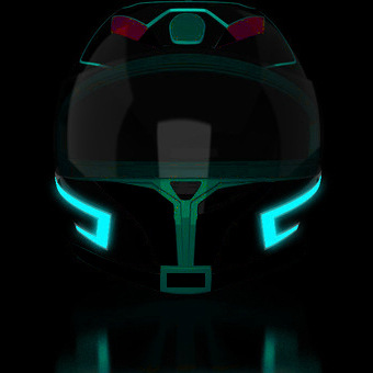 Helmet light bar shake sound with motorcycle helmet light bar