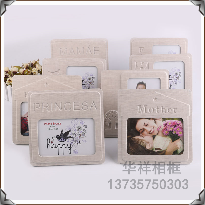 Photo Frame Solid Wood Creative 7-Inch Wooden Photo Frame Wall Hanging Picture Frame Photo Wall Combination Bedroom Photo Frame
