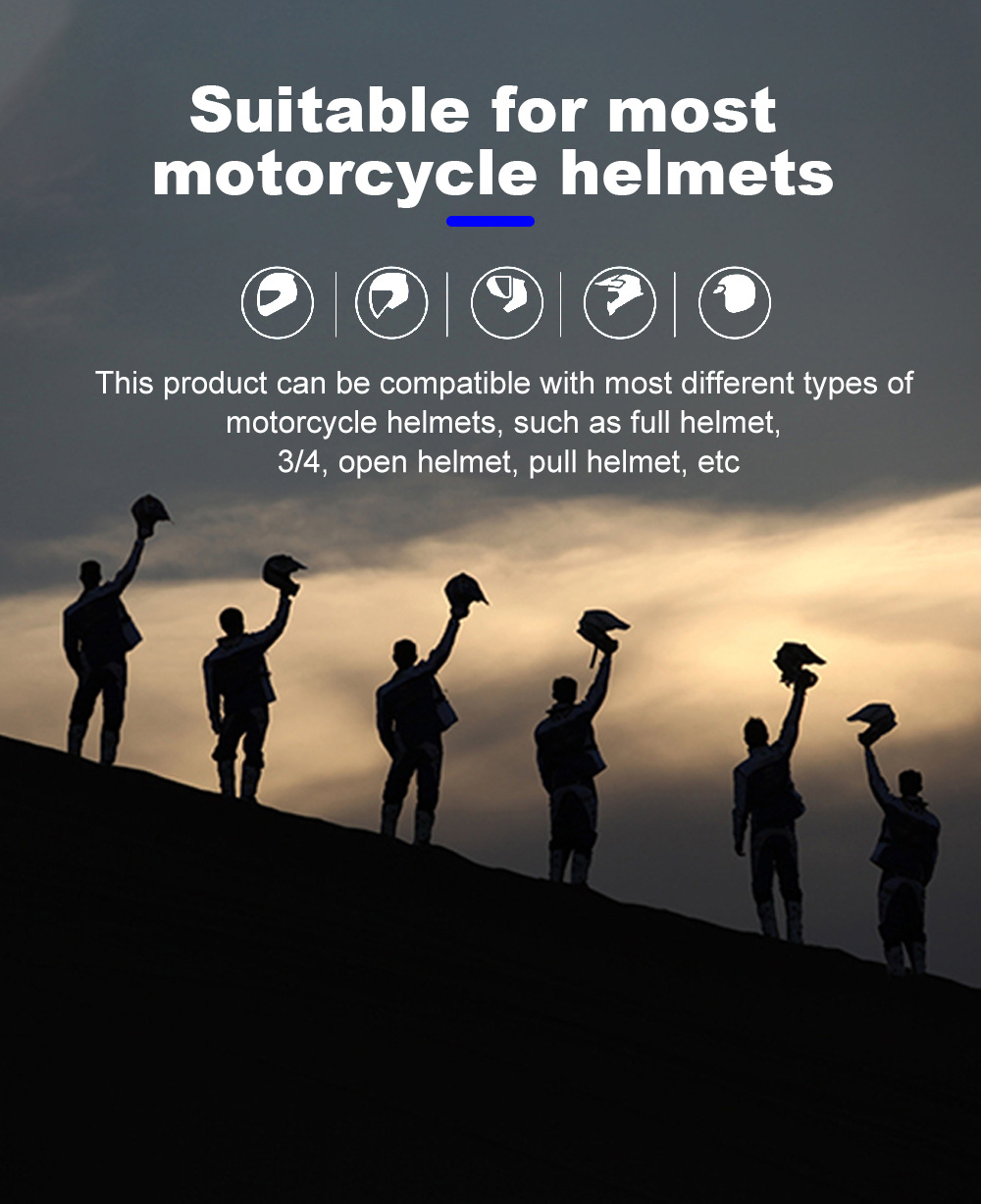 Motorcycle Headset Bluetooth 5.0 Helmet Headset Motorcycle Full Helmet Half Helmet Universal Wireless Motorcycle Headset Bluetooth 5.0 Helmet Headset Motorcycle Full Helmet Half Helmet Universal Wireless