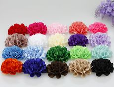 European and American DIY Jewelry Headdress Handmade Accessories 7cm Wave Chiffon Cloth Flowers Excluding Hair Clip Hair Band 16 Colors in Stock European and American DIY Jewelry Headdress Handmade Accessories 7cm Wave Chiffon Cloth Flowers Excluding Hair Clip Hair Band 16 Colors in Stock