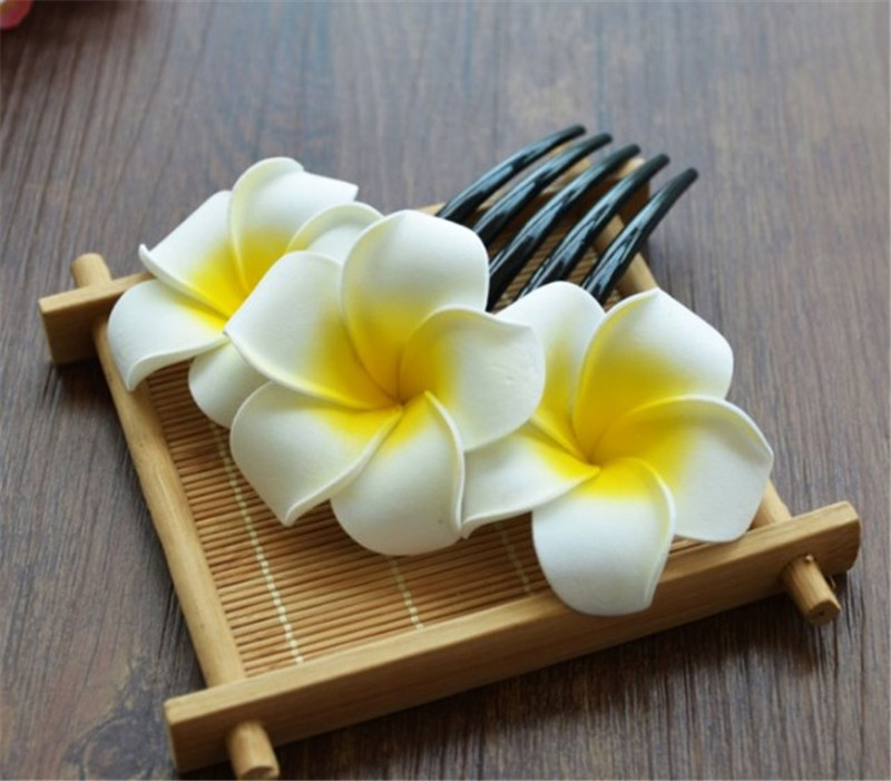 4/5/6/7/8/9/11cm Multi-Specification Plumeria Rubra Headdress Simulation Eva Swimsuit Travel Headdress Flower Flowers