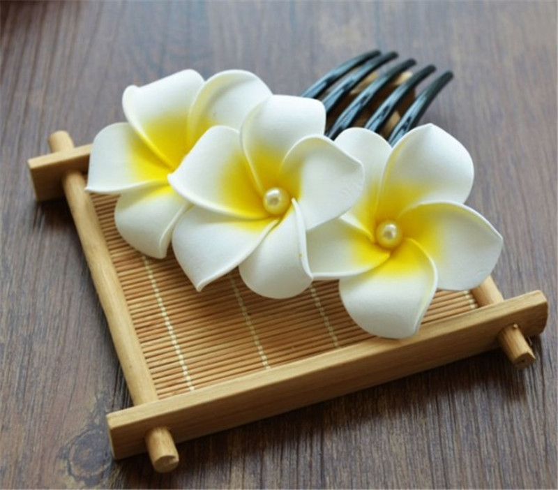 4/5/6/7/8/9/11cm Multi-Specification Plumeria Rubra Headdress Simulation Eva Swimsuit Travel Headdress Flower Flowers
