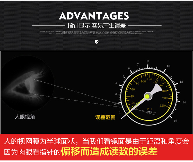 Air Pressure Gauge Multifunctional Tire Pressure Gun Digital Display Tire Gauge Steam Pressure Gauge Tire Pressure Gauge
