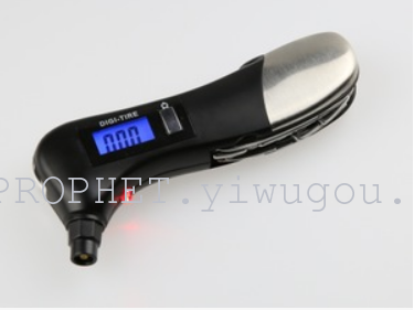 Multifunctional cutter with safety hammer LED lamp digital tire pressure gauge