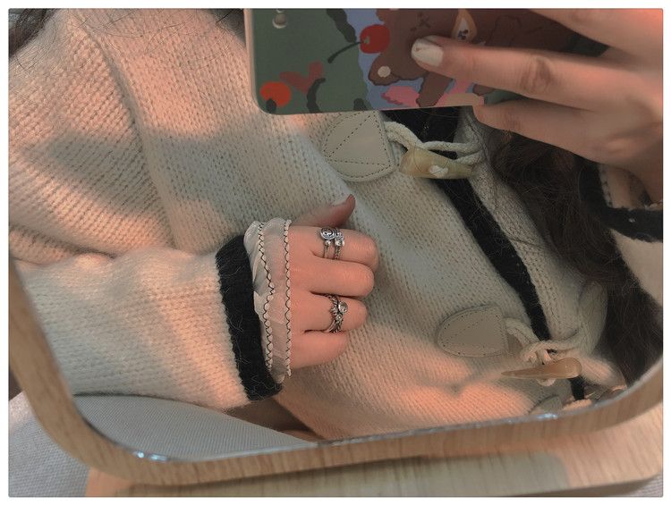 Ring Female Fashion Personality Distressed Jack Purcell Face Multi-Layer Ins Indifference Trend Korean Vintage Thai Silver Ring Ring Female Fashion Personality Distressed Jack Purcell Face Multi-Layer Ins Indifference Trend Korean Vintage Thai Silver Ring
