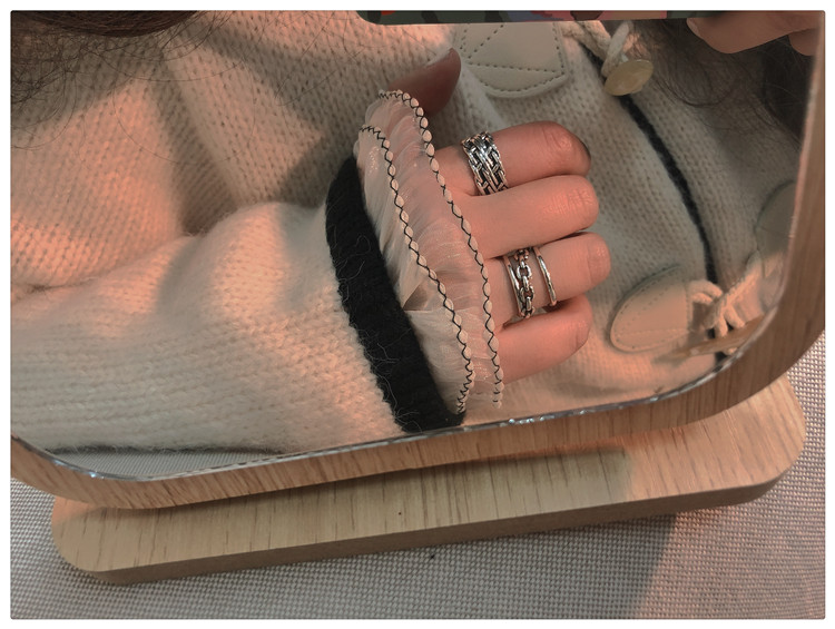 Ring Female Fashion Personality Distressed Jack Purcell Face Multi-Layer Ins Indifference Trend Korean Vintage Thai Silver Ring Ring Female Fashion Personality Distressed Jack Purcell Face Multi-Layer Ins Indifference Trend Korean Vintage Thai Silver Ring