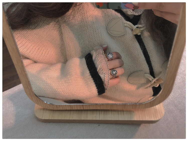 Ring Female Fashion Personality Distressed Jack Purcell Face Multi-Layer Ins Indifference Trend Korean Vintage Thai Silver Ring Ring Female Fashion Personality Distressed Jack Purcell Face Multi-Layer Ins Indifference Trend Korean Vintage Thai Silver Ring