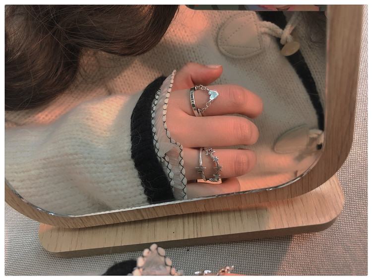 Ring Female Fashion Personality Distressed Jack Purcell Face Multi-Layer Ins Indifference Trend Korean Vintage Thai Silver Ring Ring Female Fashion Personality Distressed Jack Purcell Face Multi-Layer Ins Indifference Trend Korean Vintage Thai Silver Ring