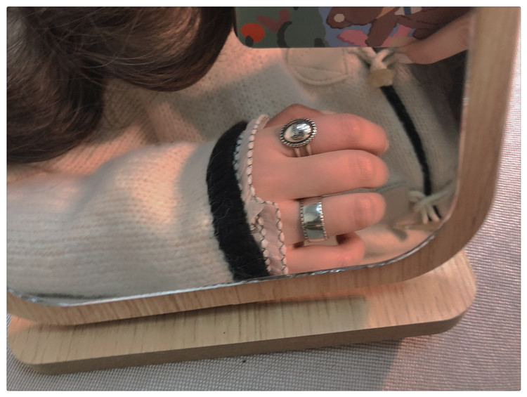 Ring Female Fashion Personality Distressed Jack Purcell Face Multi-Layer Ins Indifference Trend Korean Vintage Thai Silver Ring Ring Female Fashion Personality Distressed Jack Purcell Face Multi-Layer Ins Indifference Trend Korean Vintage Thai Silver Ring