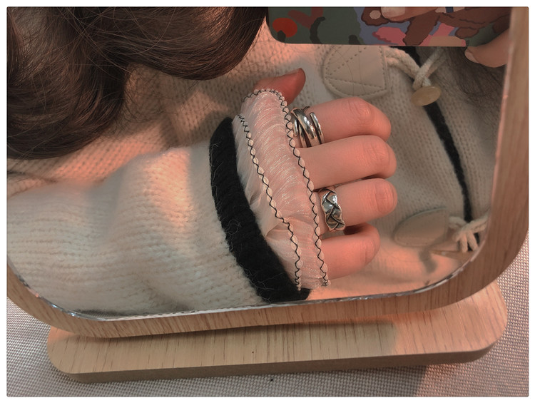 Ring Female Fashion Personality Distressed Jack Purcell Face Multi-Layer Ins Indifference Trend Korean Vintage Thai Silver Ring Ring Female Fashion Personality Distressed Jack Purcell Face Multi-Layer Ins Indifference Trend Korean Vintage Thai Silver Ring
