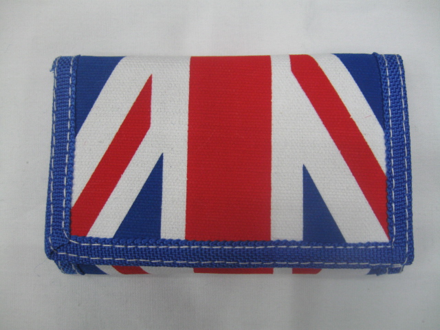 United Kingdom-meter canvas Union Jack flag wallet is made of high quality 10 amine fine color printing process.