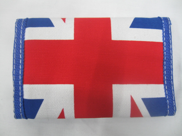 United Kingdom-meter canvas Union Jack flag wallet is made of high quality 10 amine fine color printing process.