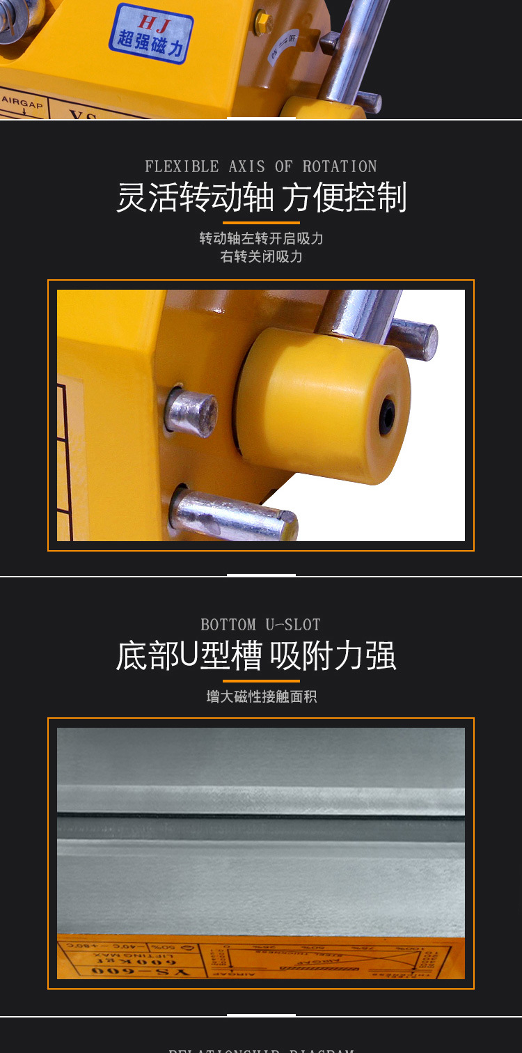 Hebei Factory Manual Permanent Magnet Sucker Jack Magnetic Crane Quantity Discounts 2T Manufacturer One Piece Dropshipping