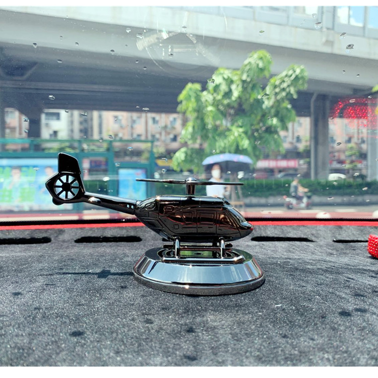 Solar Aircraft Decoration Car Perfume Helicopter Aromatherapy Seat Creative Decoration Car Decoration for Men